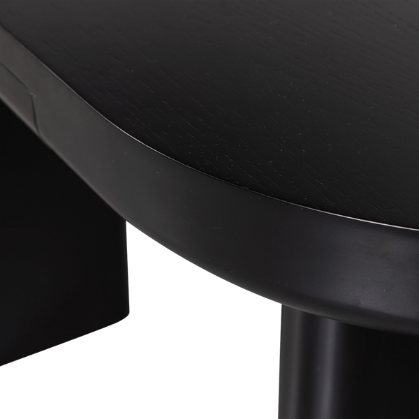 MAEL BUREAU/SIDETABLE FINEER ZWART
