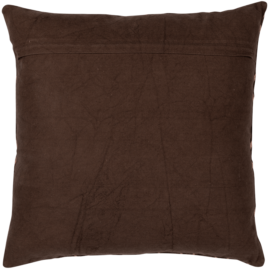 AZIZ Kussen VELVET BRUIN/NATUREL - SET VAN 3