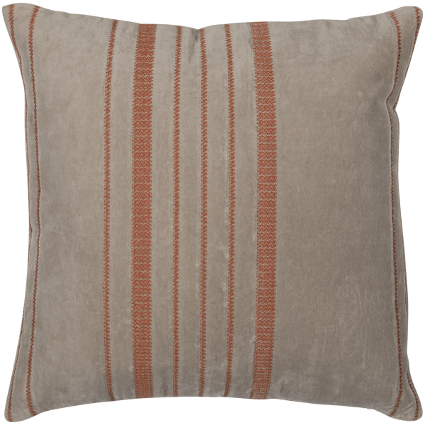 AZIZ Kussen VELVET BRUIN/NATUREL - SET VAN 3