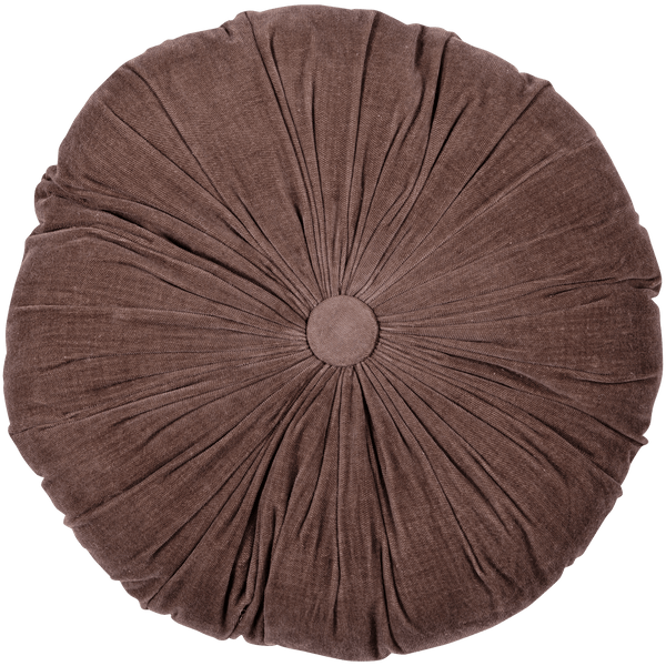 AZIZ Kussen VELVET BRUIN/NATUREL - SET VAN 3