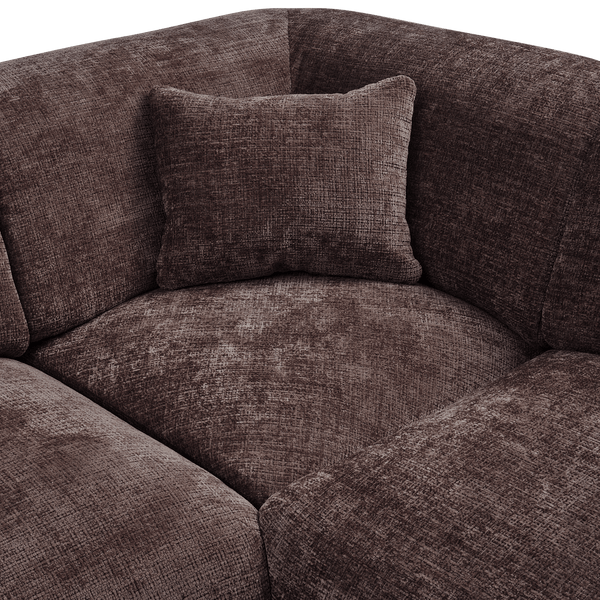 CLOUD HOEKBANK RECHTS GEWEVEN CHENILLE WARM BRUIN