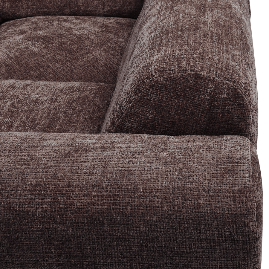 CLOUD HOEKBANK RECHTS GEWEVEN CHENILLE WARM BRUIN