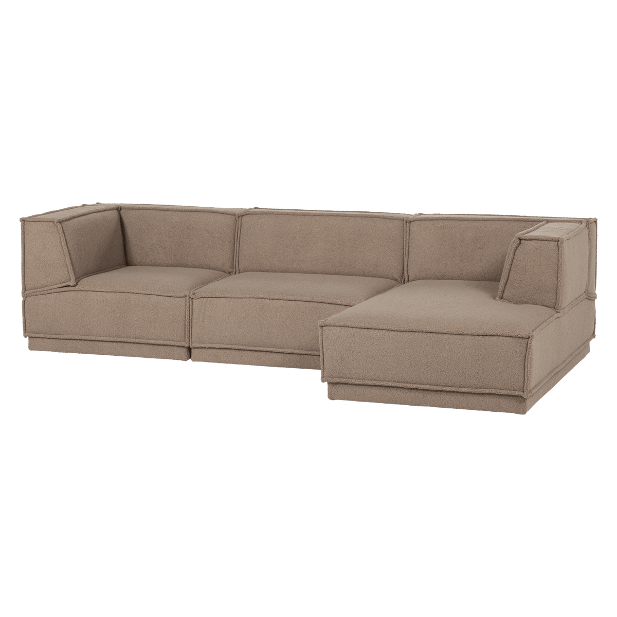 MANU CHAISE LONGUE BANK RECHTS TEDDY TAUPE [fsc]