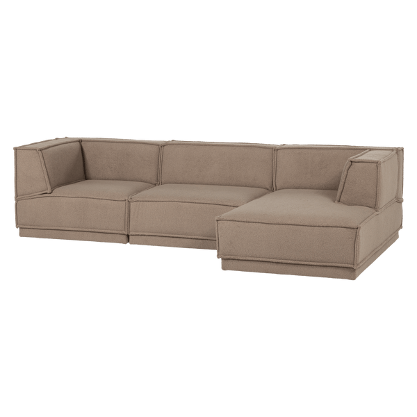 MANU CHAISE LONGUE BANK RECHTS TEDDY TAUPE [fsc]