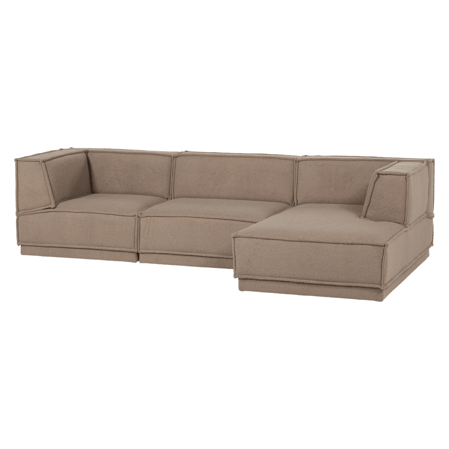 MANU CHAISE LONGUE BANK RECHTS TEDDY TAUPE [fsc]