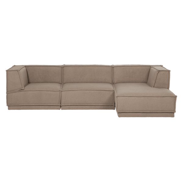 MANU CHAISE LONGUE BANK RECHTS TEDDY TAUPE [fsc]