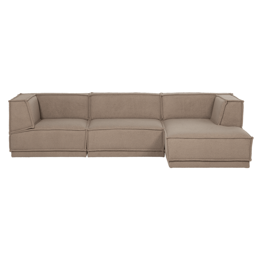 MANU CHAISE LONGUE BANK RECHTS TEDDY TAUPE [fsc]