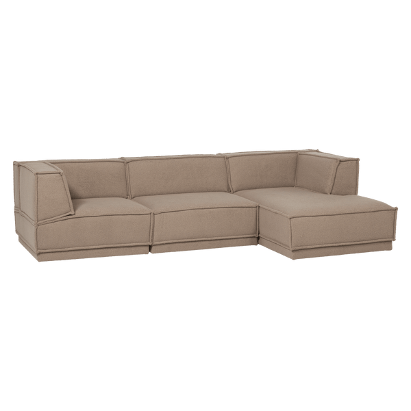 MANU CHAISE LONGUE BANK RECHTS TEDDY TAUPE [fsc]