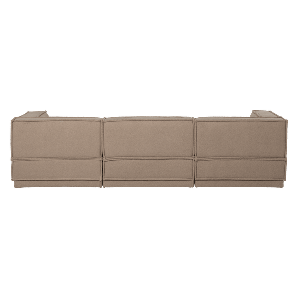 MANU CHAISE LONGUE BANK RECHTS TEDDY TAUPE [fsc]