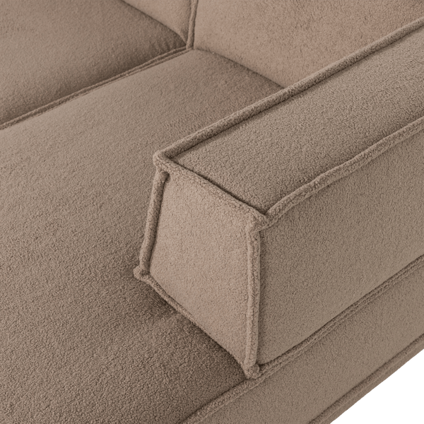 MANU CHAISE LONGUE BANK RECHTS TEDDY TAUPE [fsc]