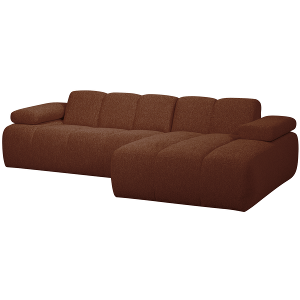 MOJO CHAISE LONGUE BANK RECHTS BOUCLE ROESTBRUIN MELANGE
