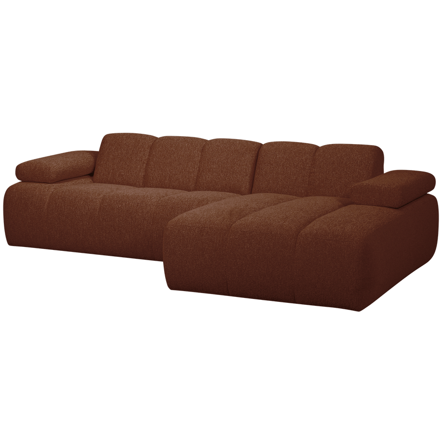 MOJO CHAISE LONGUE BANK RECHTS BOUCLE ROESTBRUIN MELANGE