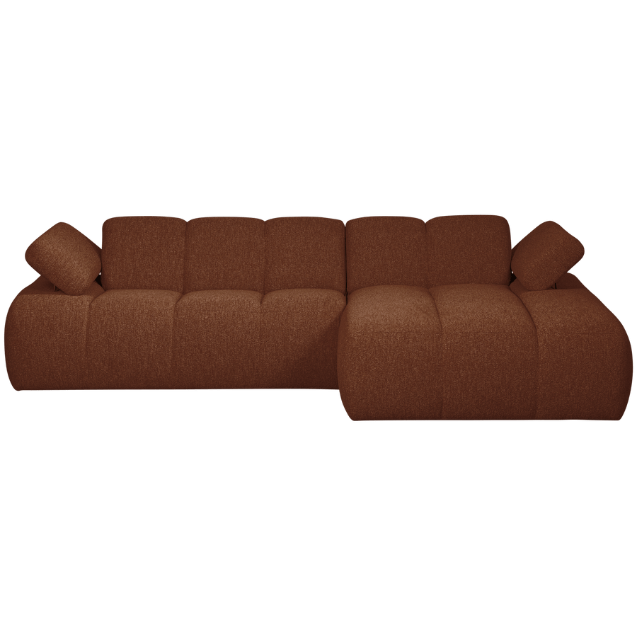 MOJO CHAISE LONGUE BANK RECHTS BOUCLE ROESTBRUIN MELANGE