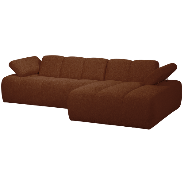 MOJO CHAISE LONGUE BANK RECHTS BOUCLE ROESTBRUIN MELANGE