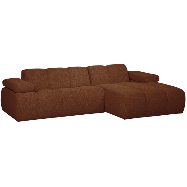 MOJO CHAISE LONGUE BANK RECHTS BOUCLE ROESTBRUIN MELANGE