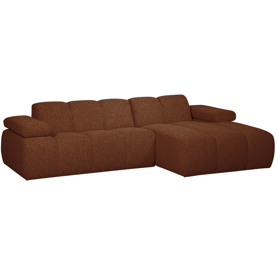 MOJO CHAISE LONGUE BANK RECHTS BOUCLE ROESTBRUIN MELANGE