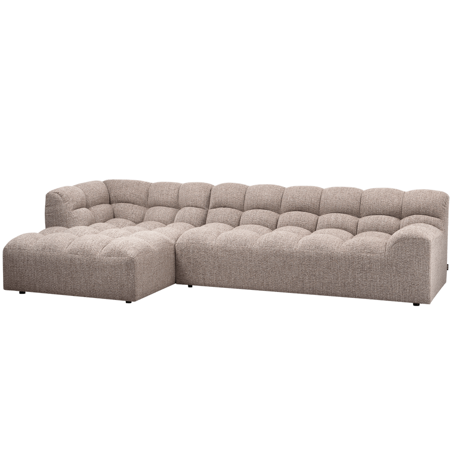 ALLURE CHAISE LONGUE LINKS GEWEVEN STOF BRUIN MELANGE
