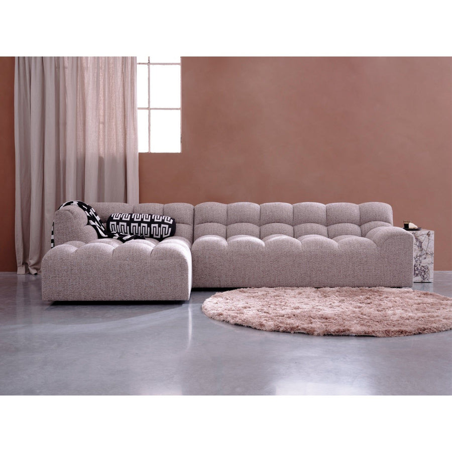 ALLURE CHAISE LONGUE LINKS GEWEVEN STOF BRUIN MELANGE