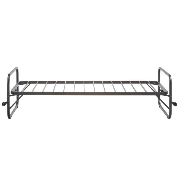 LUCY EENPERSOONS ONDERSCHUIFBED METAAL ZWART 90X200 CM