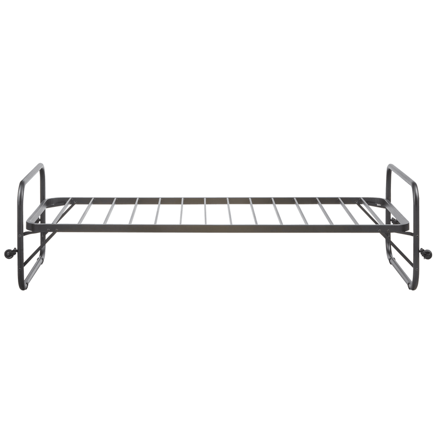 LUCY EENPERSOONS ONDERSCHUIFBED METAAL ZWART 90X200 CM