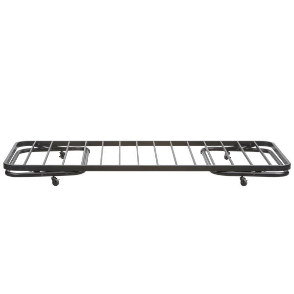 LUCY EENPERSOONS ONDERSCHUIFBED METAAL ZWART 90X200 CM