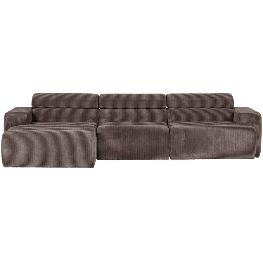 NOVI CHAISE LONGUE BANK LINKS RIBSTOF GRIJSBRUIN