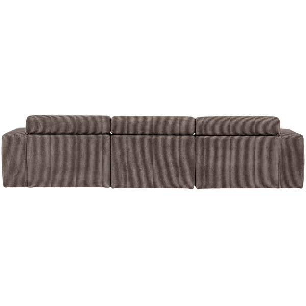 NOVI CHAISE LONGUE BANK LINKS RIBSTOF GRIJSBRUIN