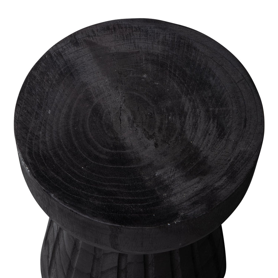 BORRE KRUK HOUT ZWART 40XO28 CM