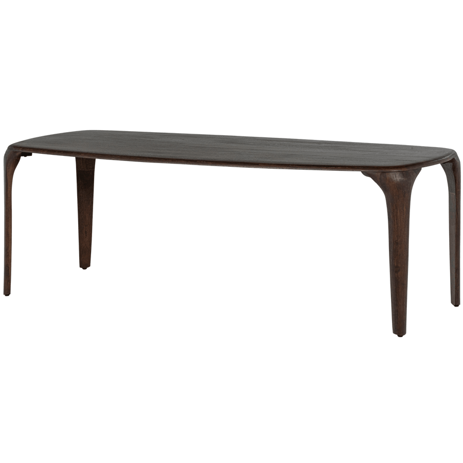 FIORE EETTAFEL MANGOHOUT DONKERBRUIN 230x95 CM
