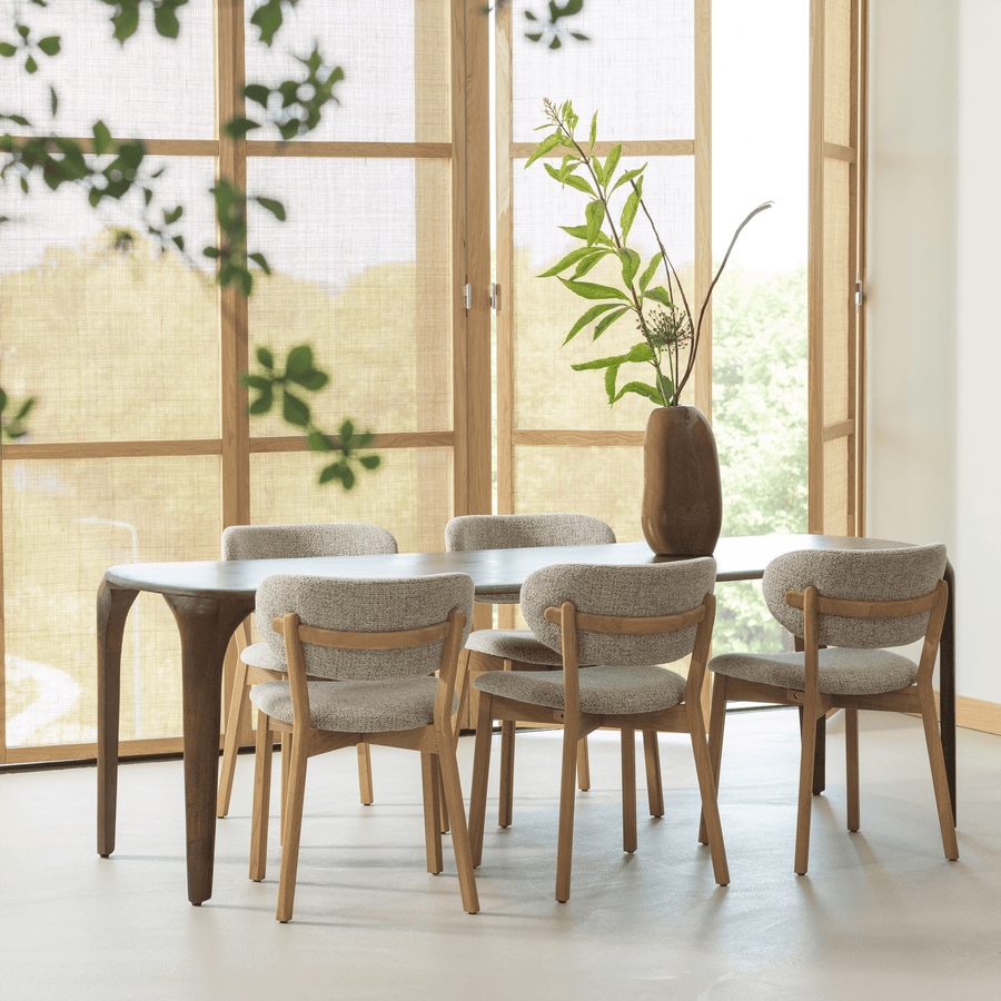 FIORE EETTAFEL MANGOHOUT DONKERBRUIN 230x95 CM
