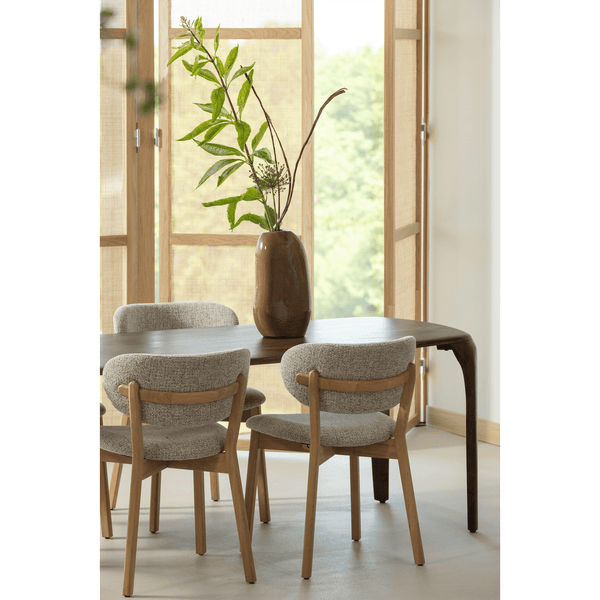 FIORE EETTAFEL MANGOHOUT DONKERBRUIN 230x95 CM