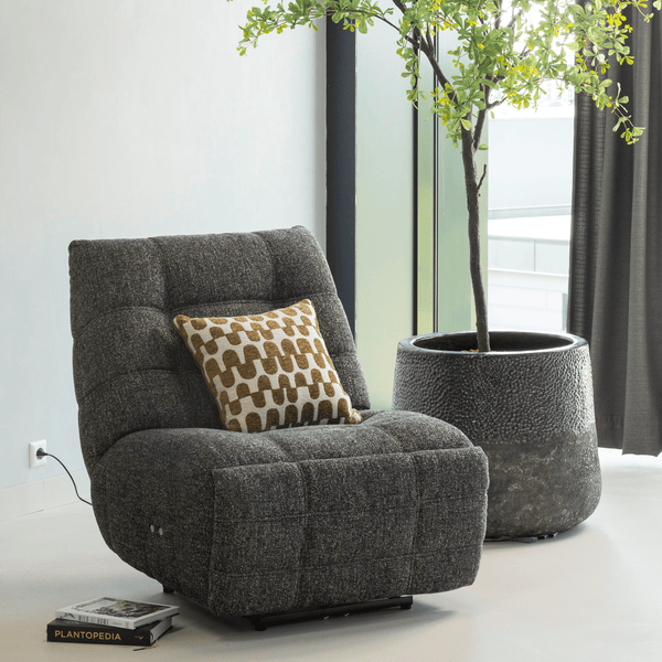 HEIN RELAXFAUTEUIL ELEKTRISCH ANTRACIET/BRUIN MELANGE
