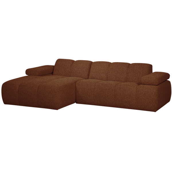 MOJO CHAISE LONGUE BANK LINKS BOUCLE ROESTBRUIN MELANGE