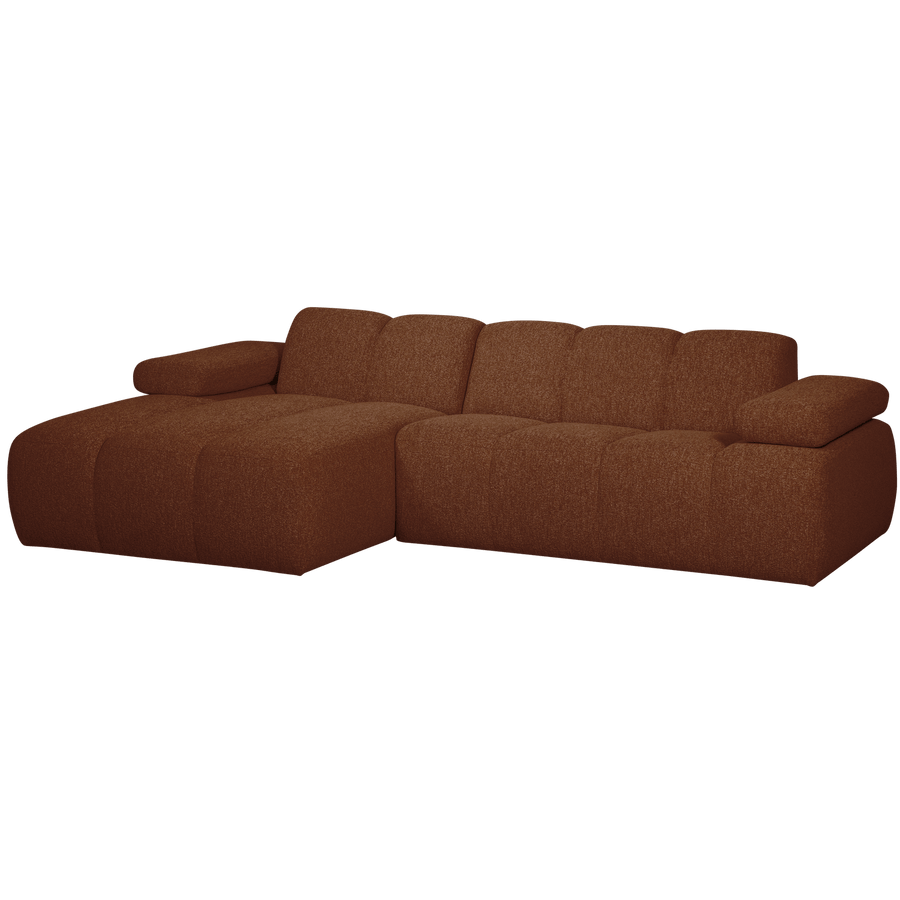 MOJO CHAISE LONGUE BANK LINKS BOUCLE ROESTBRUIN MELANGE