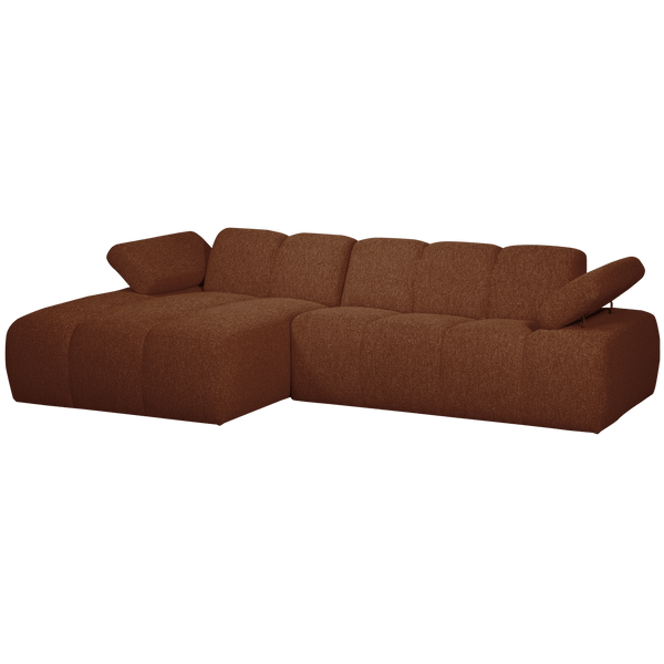 MOJO CHAISE LONGUE BANK LINKS BOUCLE ROESTBRUIN MELANGE