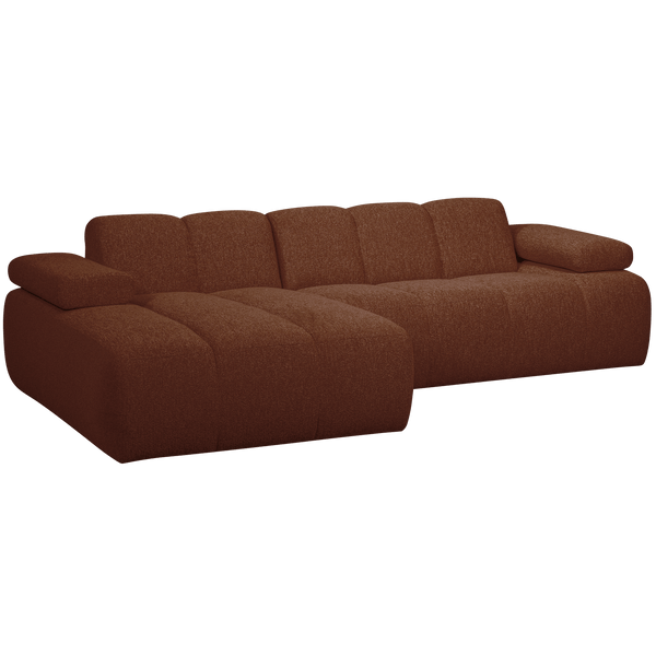 MOJO CHAISE LONGUE BANK LINKS BOUCLE ROESTBRUIN MELANGE