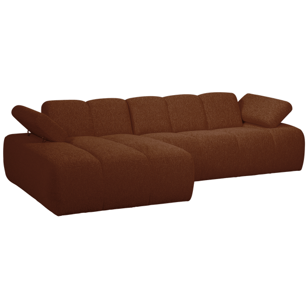 MOJO CHAISE LONGUE BANK LINKS BOUCLE ROESTBRUIN MELANGE