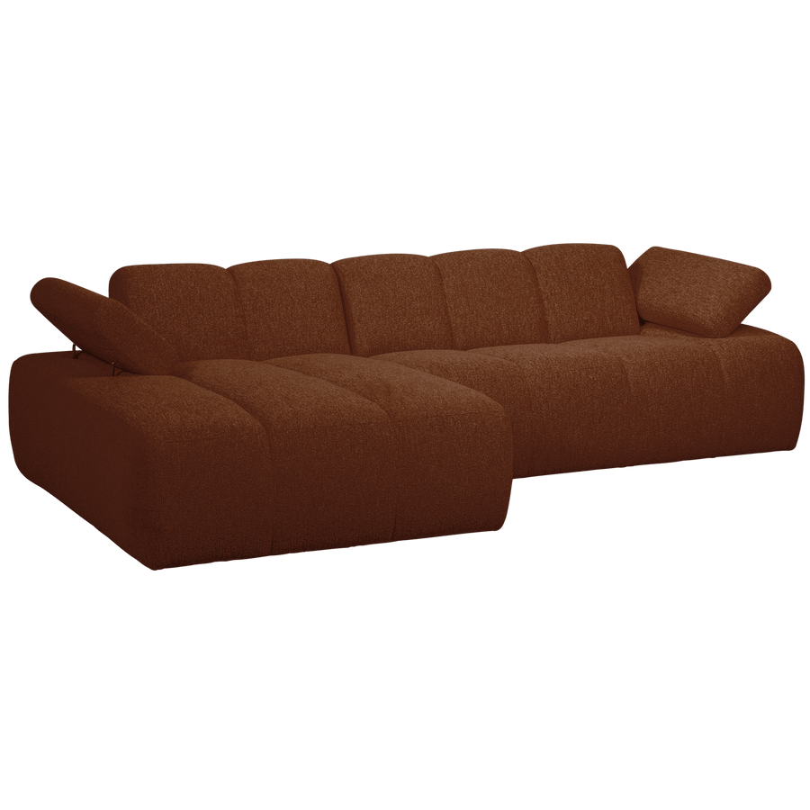 MOJO CHAISE LONGUE BANK LINKS BOUCLE ROESTBRUIN MELANGE