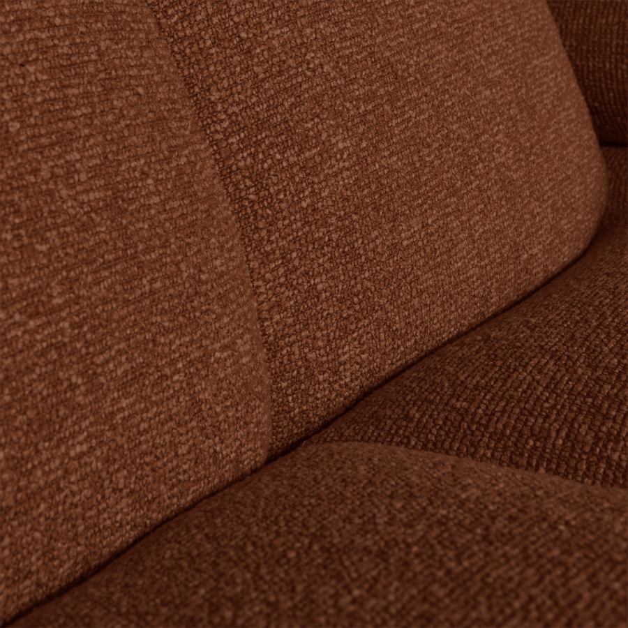 MOJO CHAISE LONGUE BANK LINKS BOUCLE ROESTBRUIN MELANGE