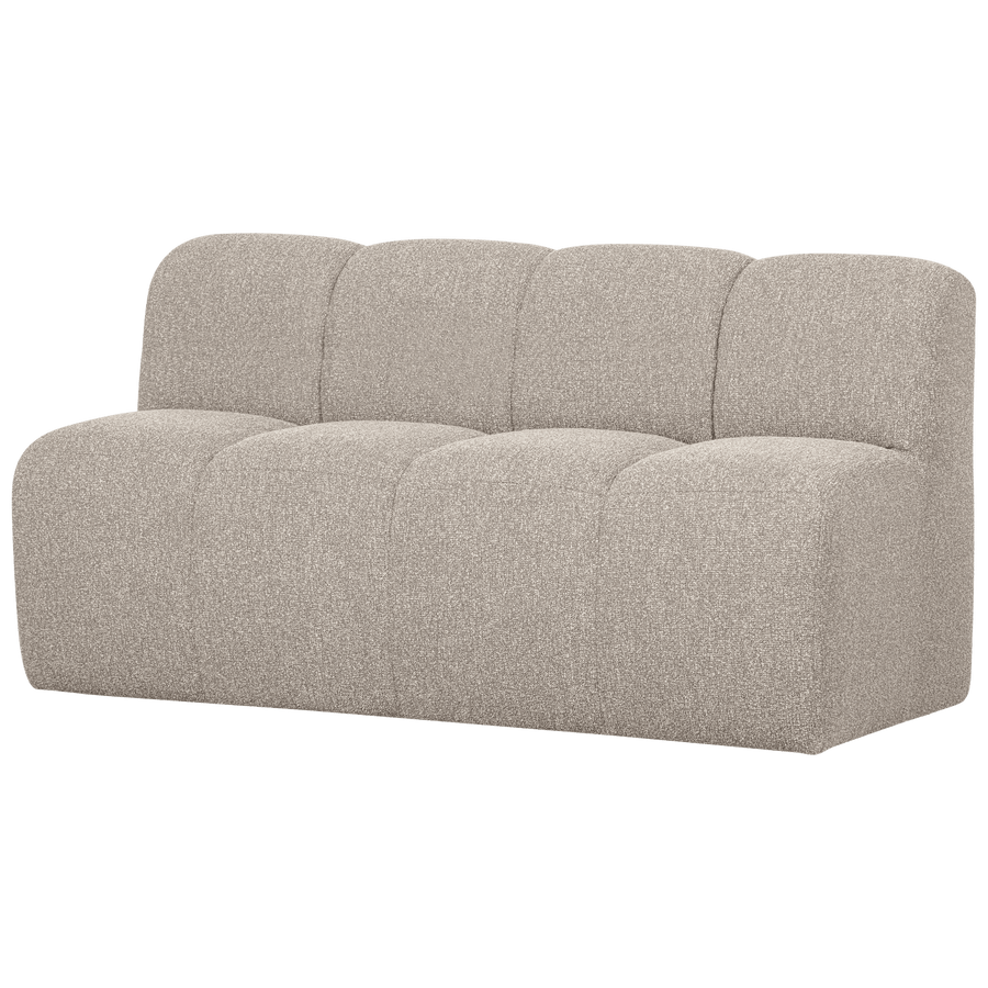 MOJO EETBANK 164 CM MET RUGLEUNING BOUCLE BEIGE MELANGE