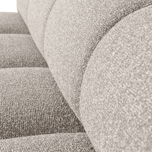 MOJO EETBANK 164 CM MET RUGLEUNING BOUCLE BEIGE MELANGE