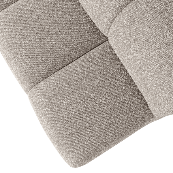 MOJO EETBANK 164 CM MET RUGLEUNING BOUCLE BEIGE MELANGE