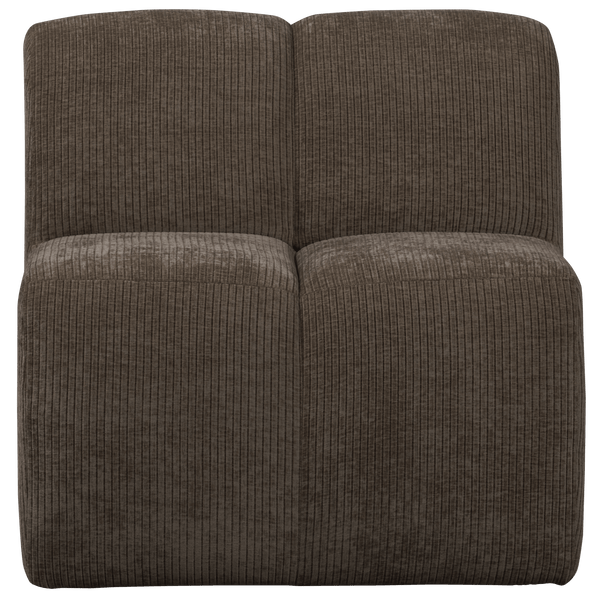 MOJO EETBANK 84 CM MET RUGLEUNING RIBSTOF BRUIN