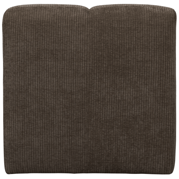 MOJO EETBANK 84 CM MET RUGLEUNING RIBSTOF BRUIN