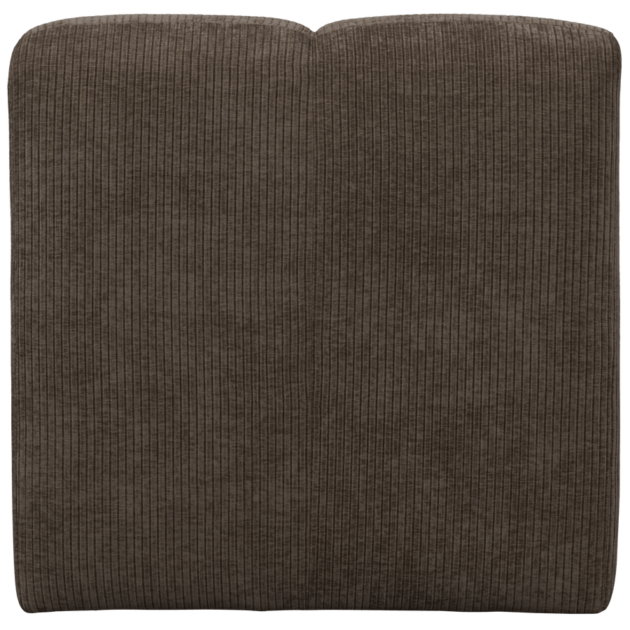 MOJO EETBANK 84 CM MET RUGLEUNING RIBSTOF BRUIN