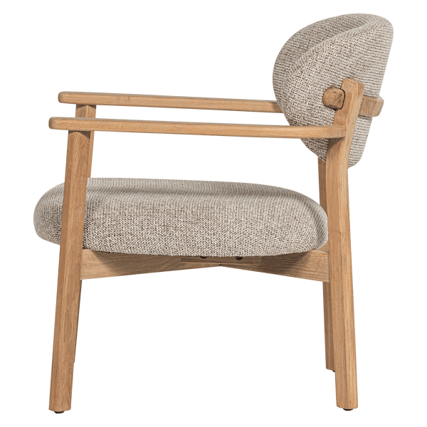 UDAR FAUTEUIL NATUREL MET HOUTEN FRAME NATUREL