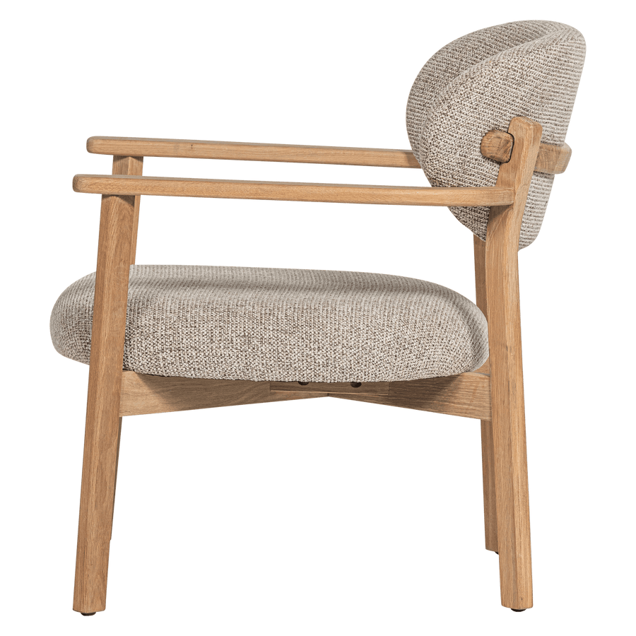 UDAR FAUTEUIL NATUREL MET HOUTEN FRAME NATUREL