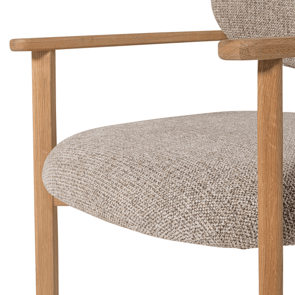 UDAR FAUTEUIL NATUREL MET HOUTEN FRAME NATUREL