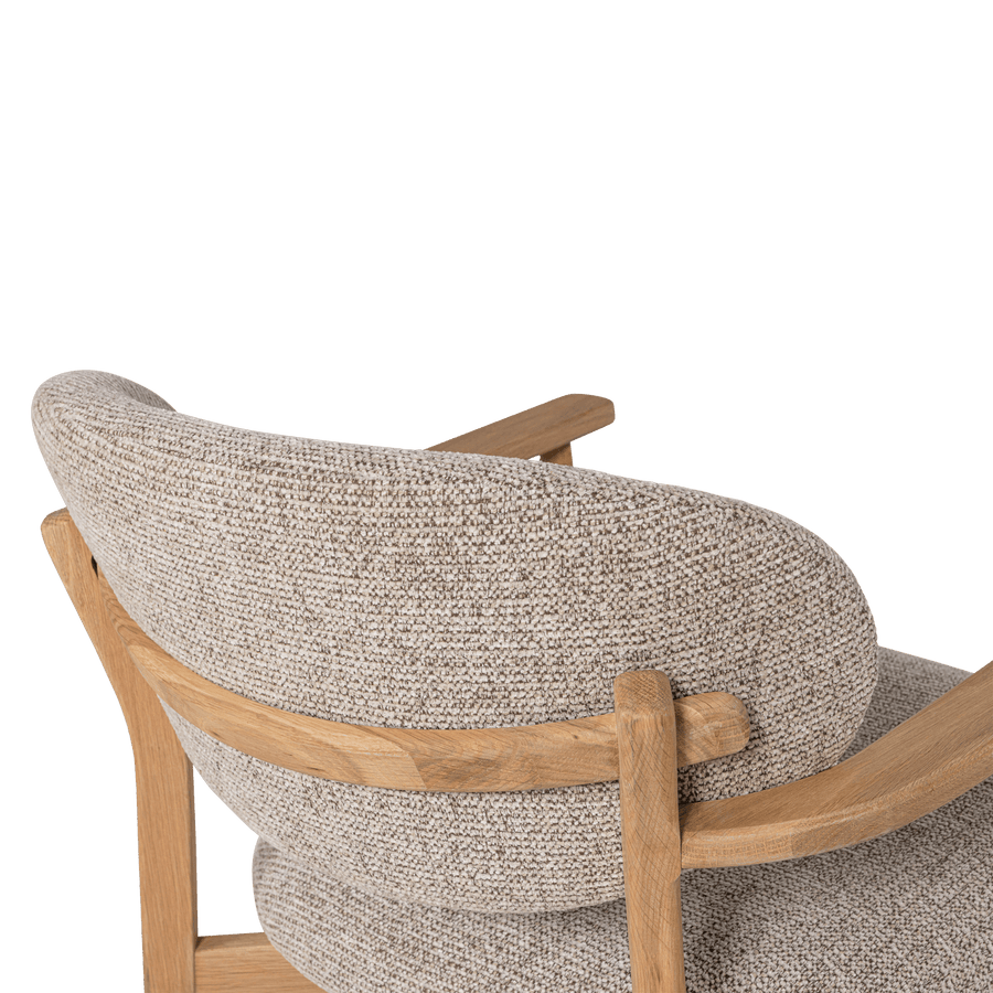 UDAR FAUTEUIL NATUREL MET HOUTEN FRAME NATUREL