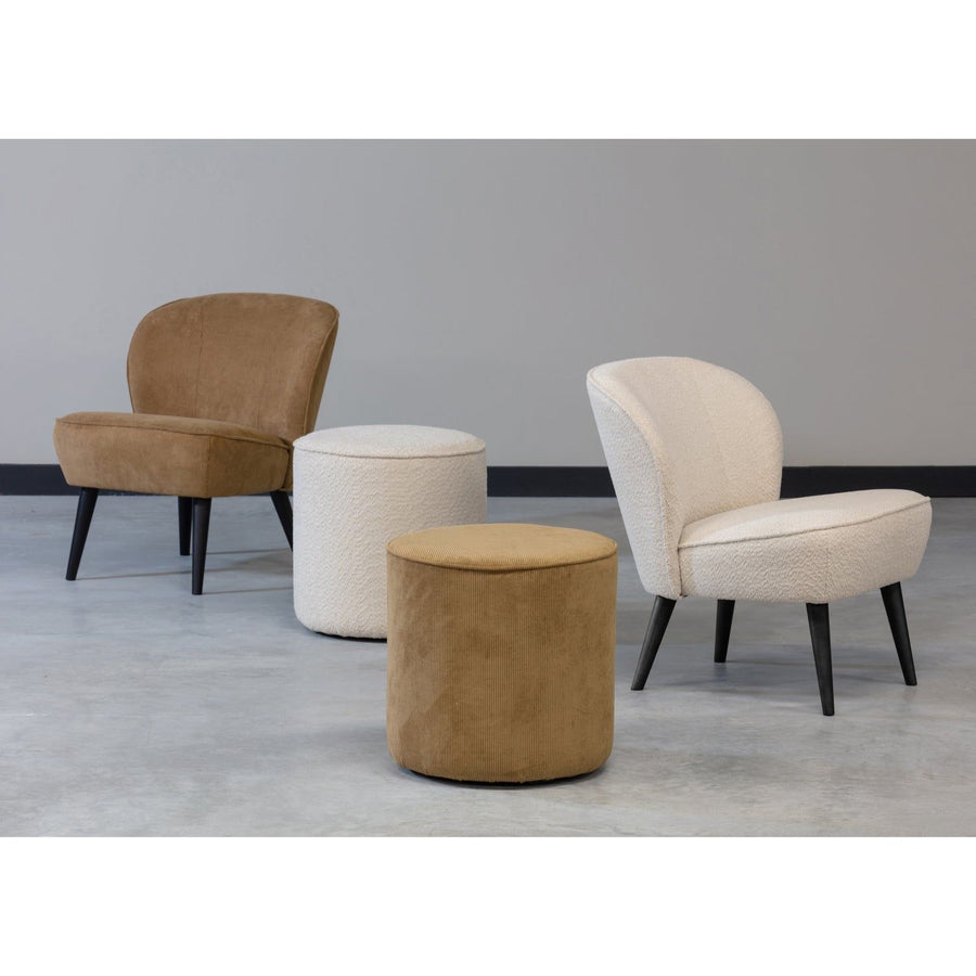 SARA POEF HOOG BOUCLE CREME 46xO46 [fsc]